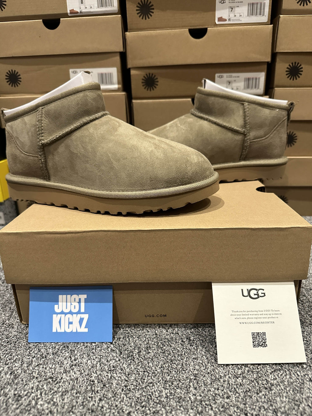 UGG Classic Ultra Mini Boots Antelope Size 3-7 UK